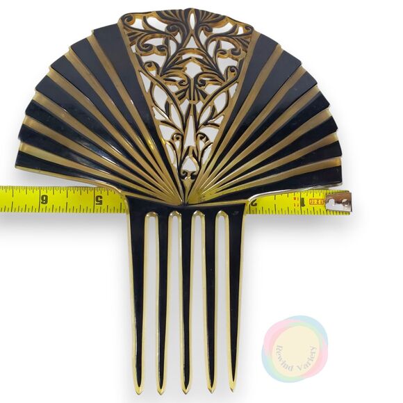 Antique Art Deco Mantilla Hair Comb Lrg 7\